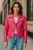 Dames fuchsia roze klassieke Brando biker leren jas – Secunda