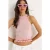 Gestructureerde Halterneck Aansluitende Croptop Blouse