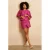 Lofty Manner straight regular waist gebloemde casual short paars