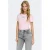 ONLY T-shirt met borduursels – lichtroze