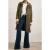 Reiss Long Raincoat Khaki