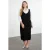 Trendyol Curve Dames Zwart Effen Midi Mouwloos Casual Recht Grote maten Jurk