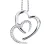 2 harten ketting Diamonds 0.010 Cts White Gold