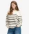 Oversized Gestreepte Trui White