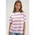 Gestreepte Oversized T-Shirt met Ronde Hals