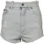 Hooggewaisted Versleten Denim Shorts