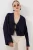 Viscose Mix V-hals Lange Mouwen Kimono met Binding Detail
