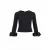 VILA top met ruches – zwart