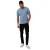 Threadbare Heren-T-shirt met ottoman-print (Gewassen Denim)