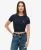 Superdry Vrouwen Jaren 90 T-shirt met Kanten Rand Blauw