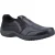 Hush Puppies Donald Lederen Heren Zwarte Moccasinschoenen