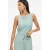 VILA midi jurk broderie turquoise