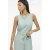 VILA midi jurk broderie turquoise