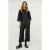 Donkergrijze denim jumpsuit