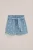 Blue Ridge – Meisjes high waist denim short met print – High waist – Lichtblauw – Katoen –