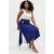 Trendyol Curve Dames Blauw Effen Midi Kokerrok- rok Grote maten Rokken