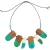 White Stuff Dipped Wooden Necklace Brown Multi