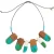 White Stuff Dipped Wooden Necklace Brown Multi