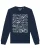Watapparel Sweatshirt ‘ Fahrräder ‘  navy / wit gemêleerd