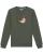 Watapparel Sweatshirt ‘ Vogel ‘  olijfgroen / gemengde kleuren
