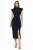 Busem dames midi-jurk met halve col