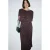 Mango geruite midi jurk – bruin