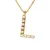 Collar ABC Diamonds 0,05 Cts letter “l” Yellow Gold 18k