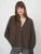 Oversized v-hals vest met functionele zakken