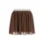 Like Flo korte tule rok – donkerbruin