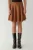 Hoge Taille Faux Suède Minirok met Ritsluiting
