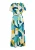 faina Jurk  lichtbeige / navy / aqua / goudgeel