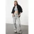 TRENDYOLMİLLA Dames Zwart Effen Lang Oversized Sweatshirts