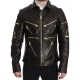 Leren Jas Met Multizip Detail