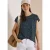 Cecil Dames Blouse met afhangende schouders en strik in Groen