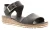 Hush puppies ellie dames leren wedge sandalen zwart