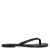Sacha leren teenslippers zwart