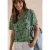 Shirt met gespleten hals en print
