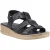 Hush Puppies Eden Brede Pasvorm Leren Dames Zwarte Sandalen