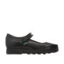 Girl’s Kickers Children Fragma Pop Leather Shoes in Black