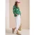 Tuniek met 3/4 mouwen, gespleten hals en print