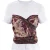 TRENDYOLMİLLA Dames Paisley Kort Regular fit T-shirts