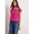 Street One Dames Shirt met ronde hals en rimpels in Pink