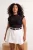 Trendyol Curve Dames Zwart Effen Kort Getailleerd Grote maten Blouses