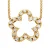 Bloemen halsband Diamonds 0,15 Cts Yellow Gold