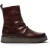 Fly London Dames Wijn Leren Rits Platform Enkellaarzen – RENO053FLY