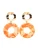 Fräulein Wunder Oorbellen ‘Adua’  goud / perzik / oranjerood