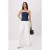 TRENDYOLMİLLA Dames Donkerblauw Effen Mouwloos Regular fit Blouses