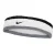 Nike Klassieke Swoosh Hoofdband (Wit/Grijs)