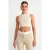 Geribbelde Katoenen Crop Top