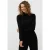EsQualo Top Gathering Jacquard Sj Black